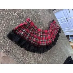 Bodyrage | Skirts | Body Rage Lace Ruffled Mini Skirt Large Black Goth ...